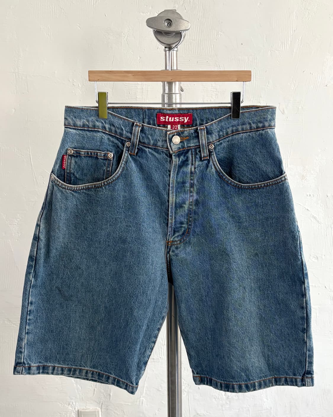 Stussy 스투시 90‘s 데님 숏 팬츠 상품이미지1