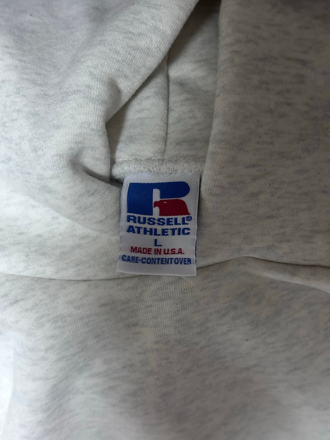 [ L ] 러셀 후드티 화이트 멜란지 그레이 상품이미지3