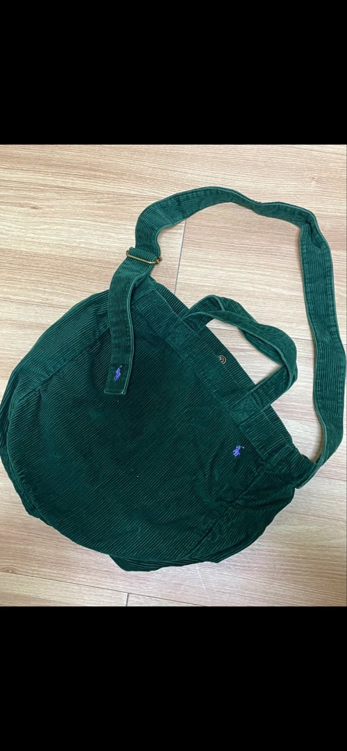 폴로 랄프로렌 코듀로이 토트백 딥그린 상품이미지3
