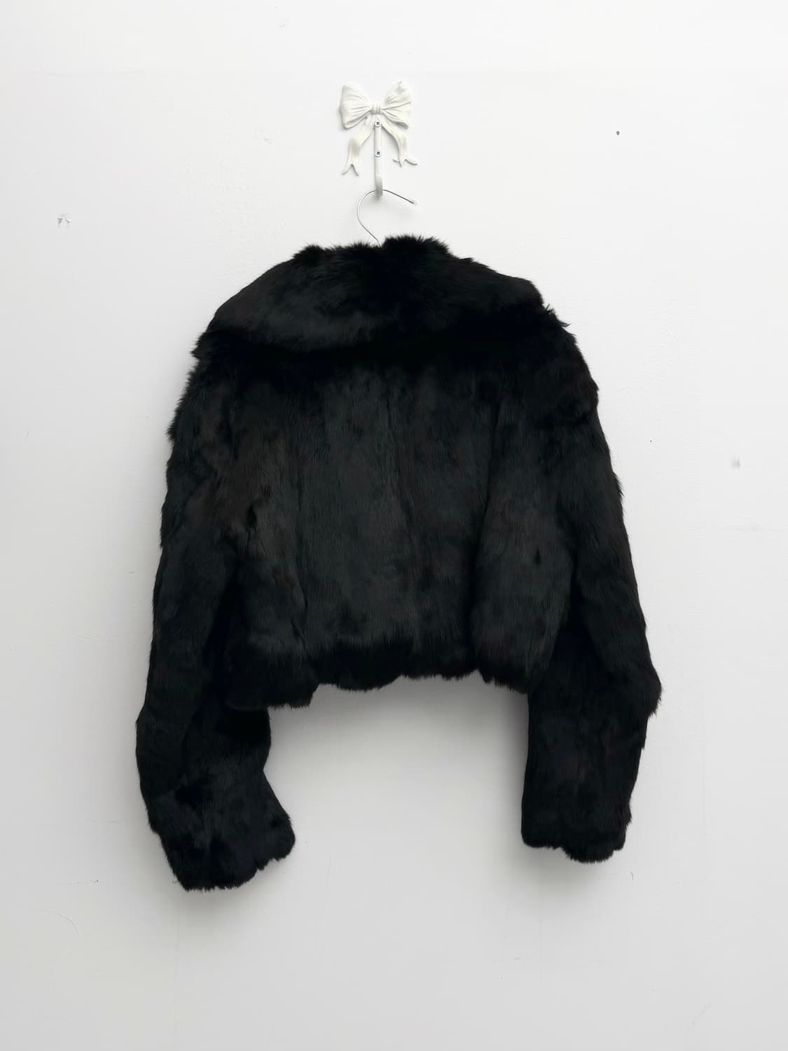 블랙 볼레로 토끼 퍼 자켓 상품이미지5