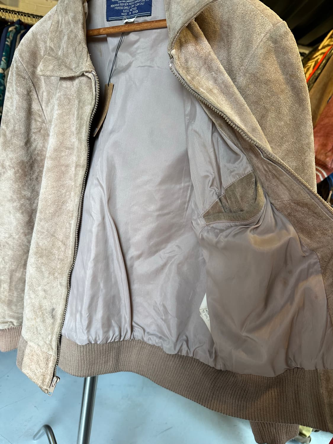 90s 리얼 레더 스웨이드 플라이트 자켓 made in korea 상품이미지7