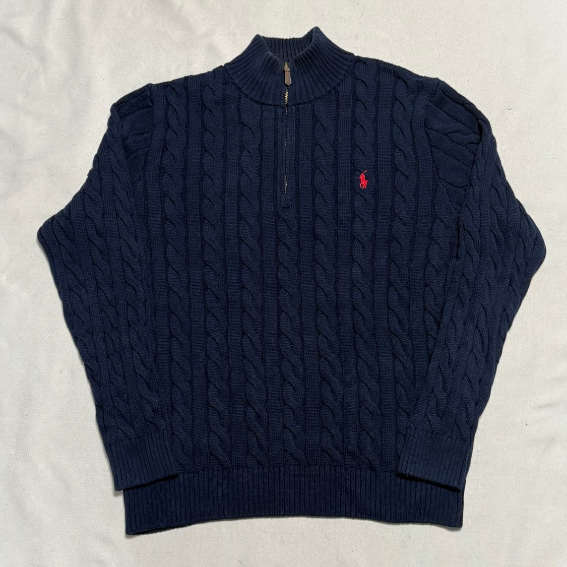 L 폴로랄프로렌 네이비 케이블 니트 집업 상품이미지2