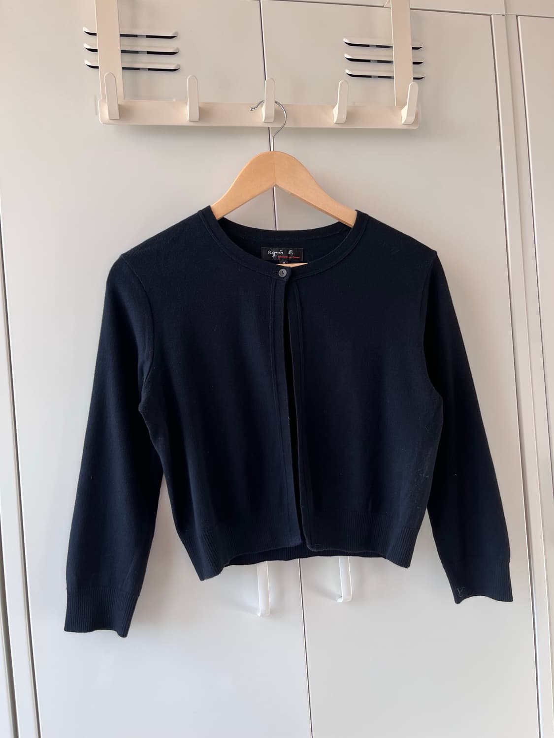 Agnes B 아네스 베 원버튼 울니트 가디건 상품이미지3