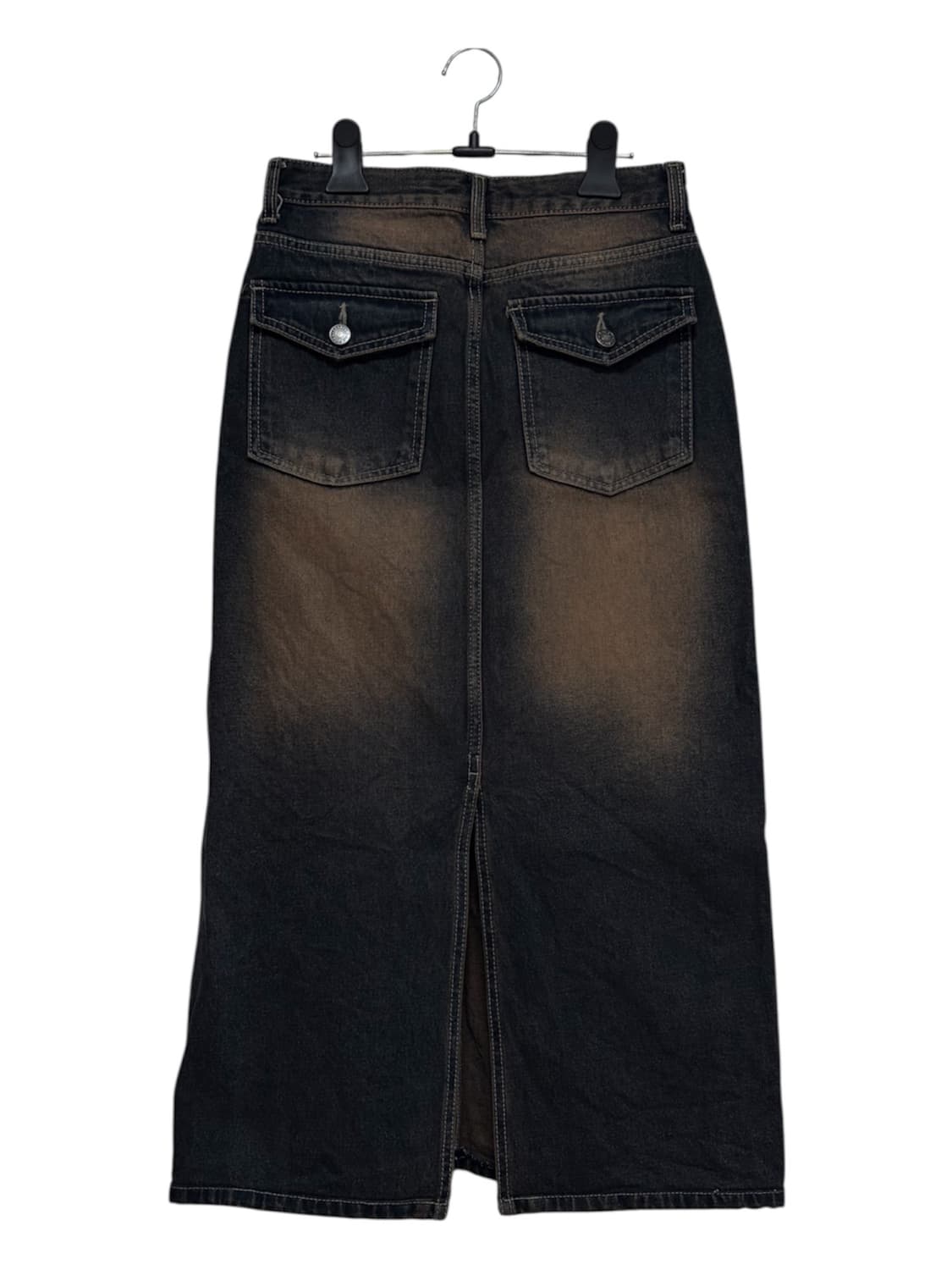 브라운 워싱 포켓 데님 스커트 상품이미지4