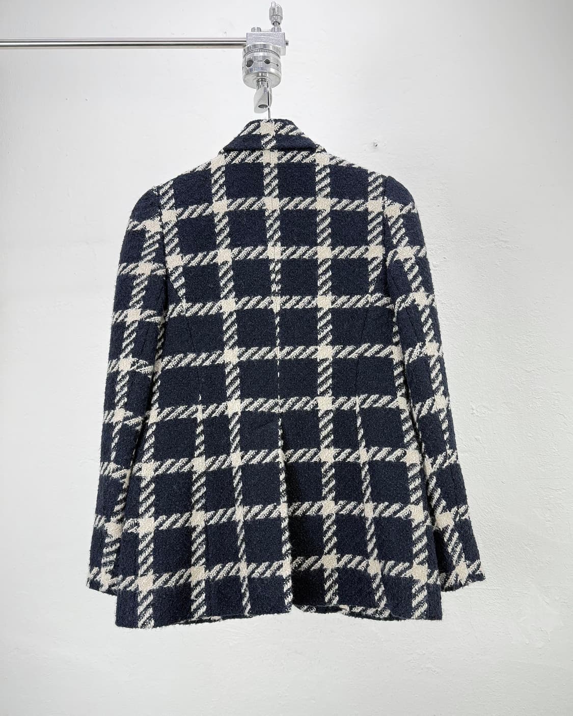 이자벨마랑 네이비 글렌 체크 트위드 라펠 자켓 상품이미지6