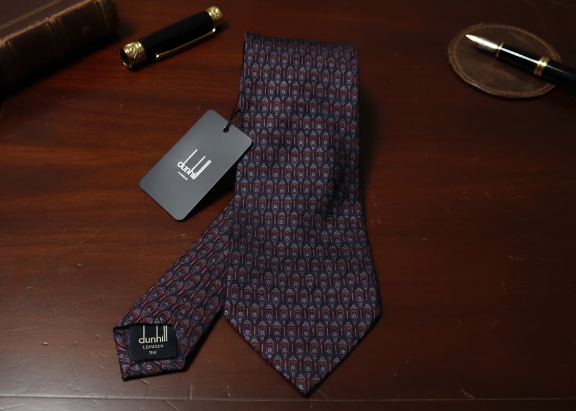 [새상품] 던힐 dunhill 이탈리아제 실크 넥타이 상품이미지3