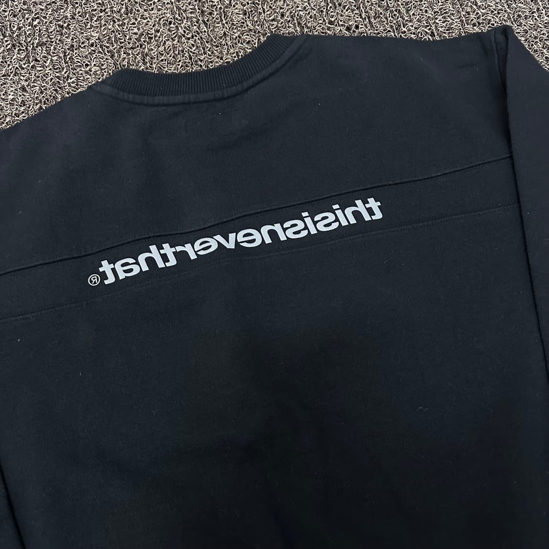 디스이즈네버댓 기모 맨투맨 블랙 S 상품이미지5