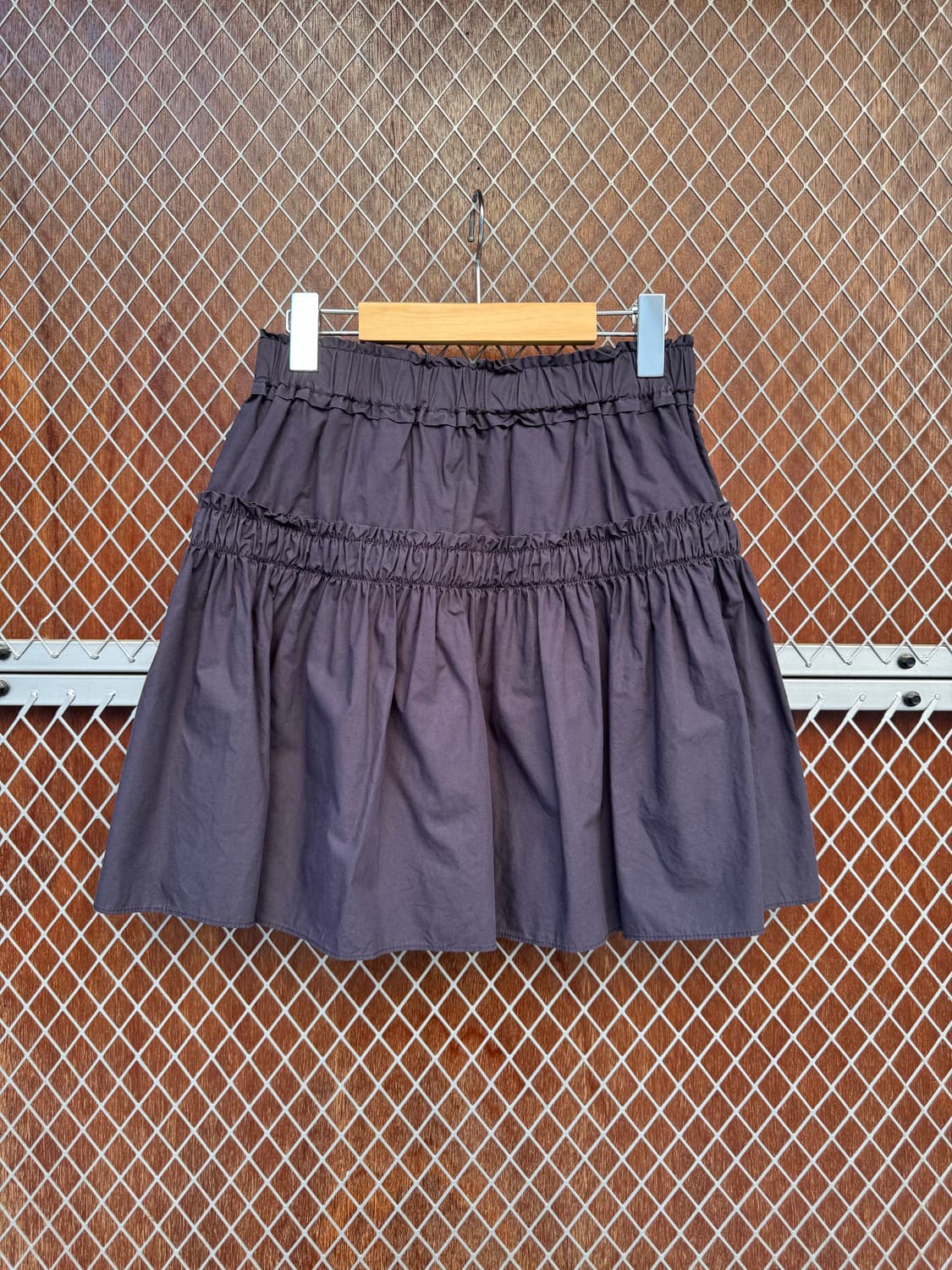 한섬 톰그레이하운드 셔링 캉캉 차콜 레이어드 미니 스커트 M 상품이미지1