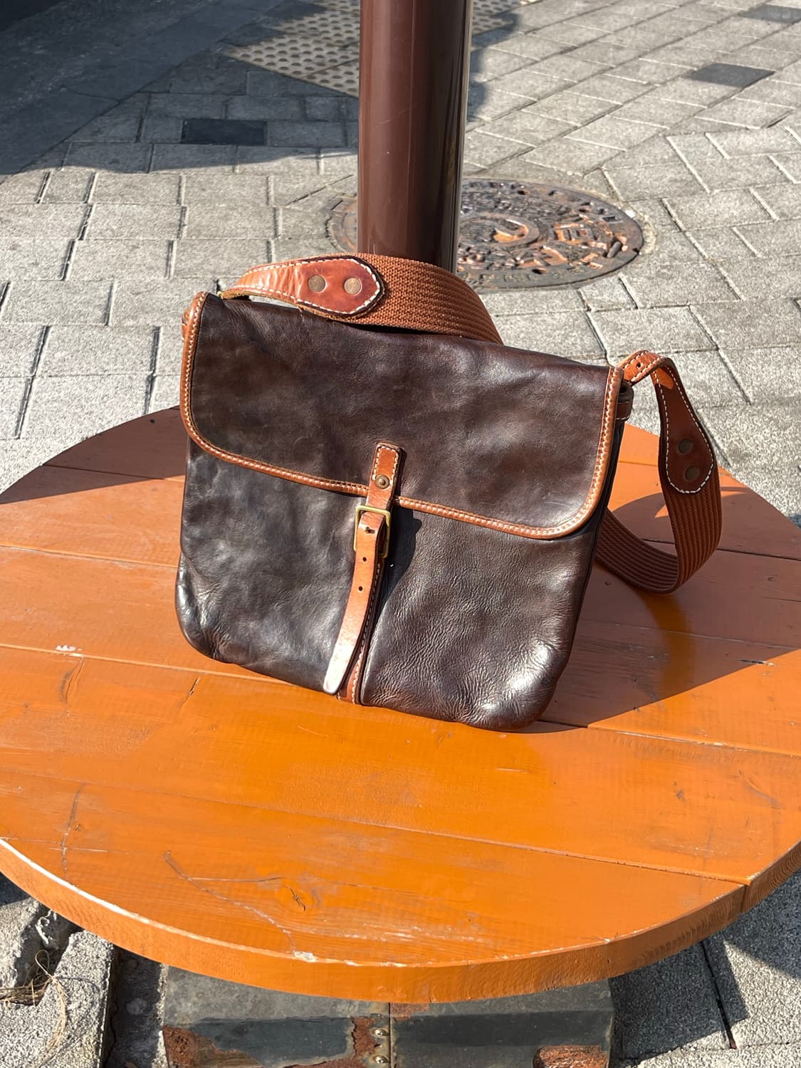 RRL 더블알엘 레더 크로스백  상품이미지1