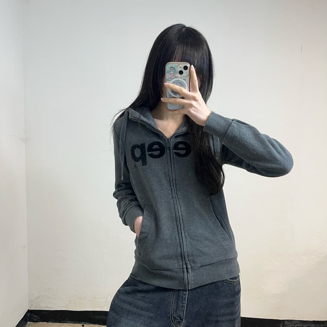 Jeep grey hoodie zip-up 상품이미지1