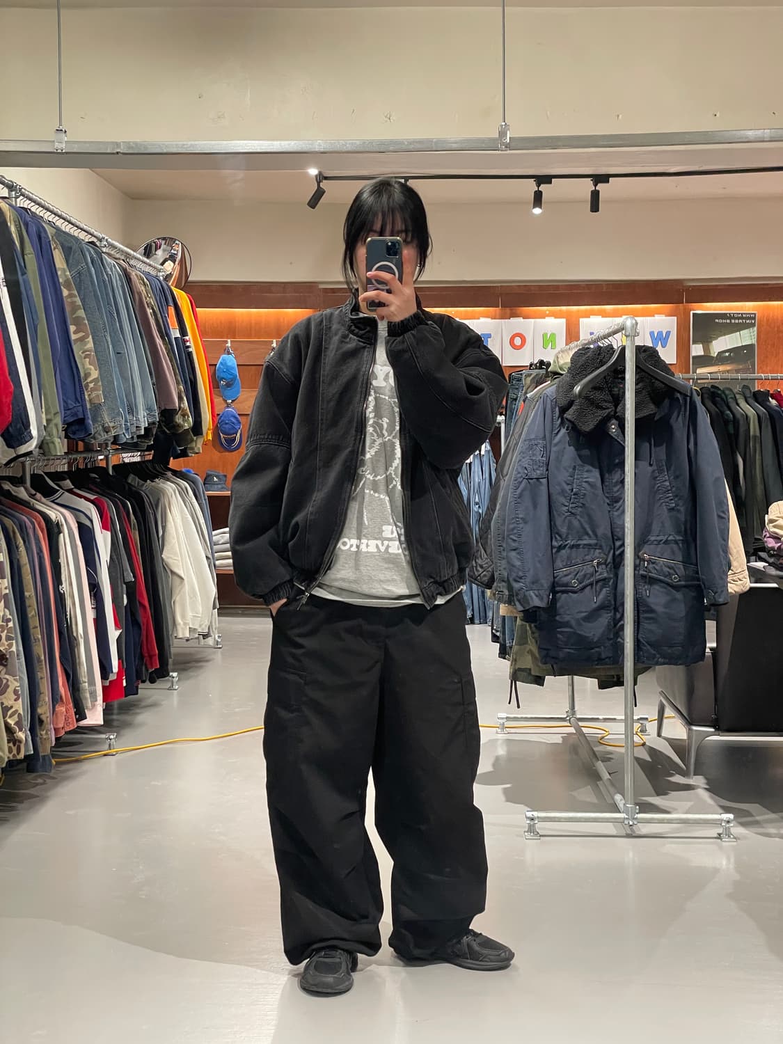 에잇세컨즈 투웨이 흑청 블루종 점퍼 상품이미지1