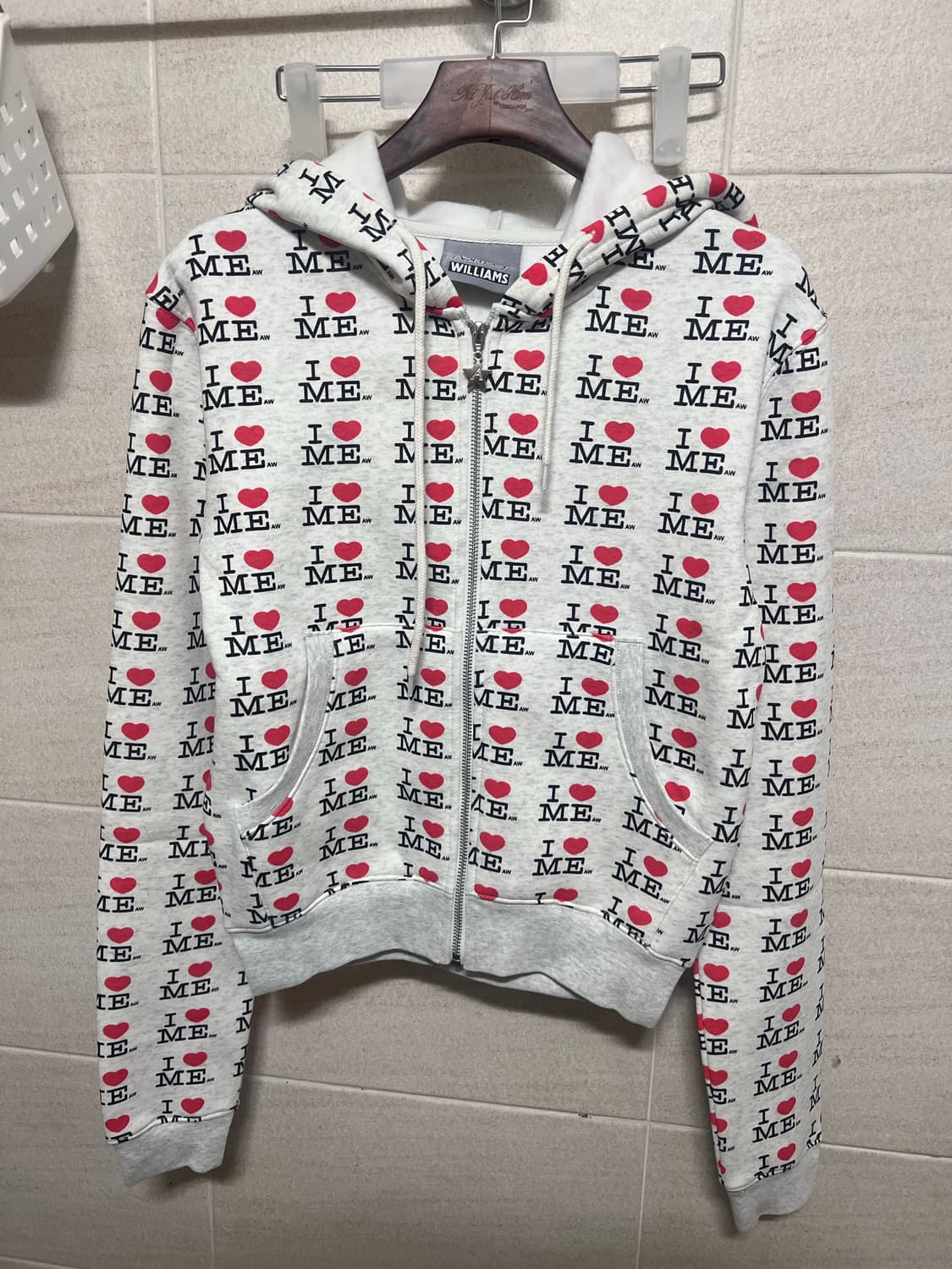 그레이 후드 집업 상품이미지4