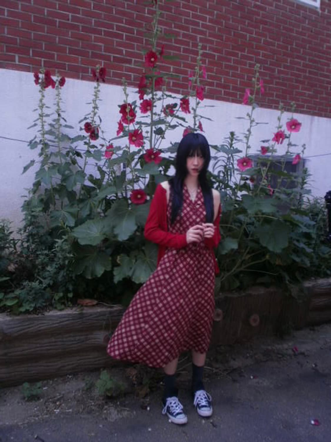 Flower Button Cardigan(Red) 상품이미지8