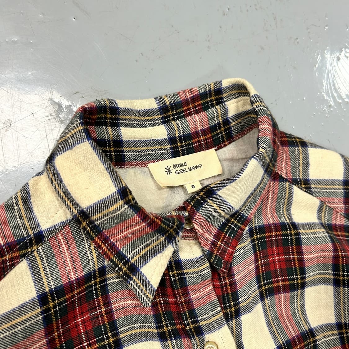이자벨마랑 링클 체크 플란넬 셔츠  상품이미지8