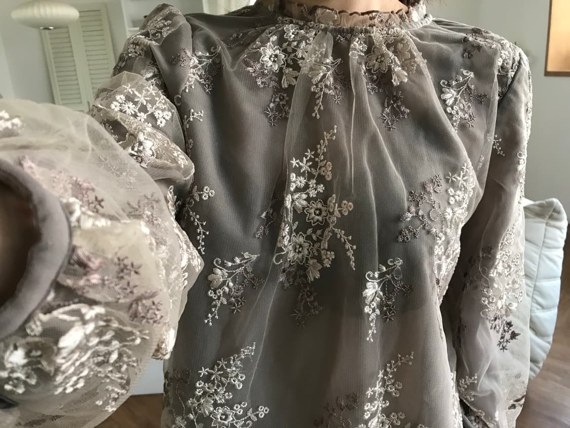 vintage pattern blouse 상품이미지3