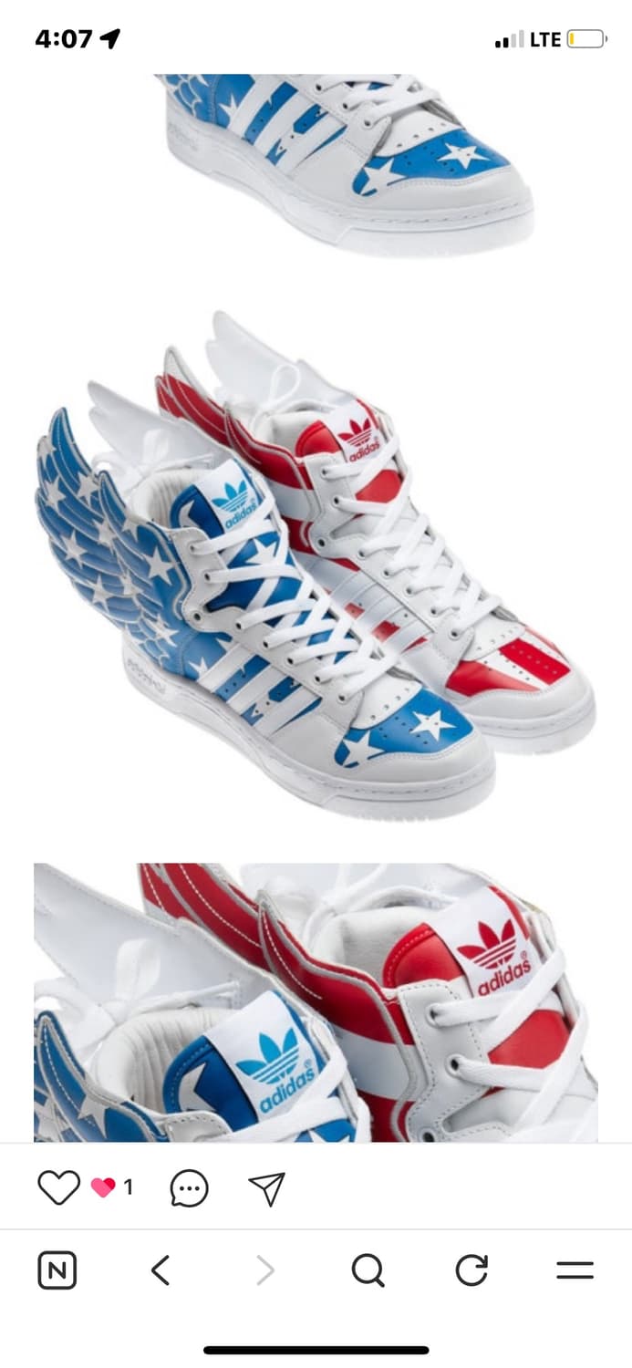 제레미 스캇 성조기 윙, 투애니원 콜라보 윙 구합니다  상품이미지1