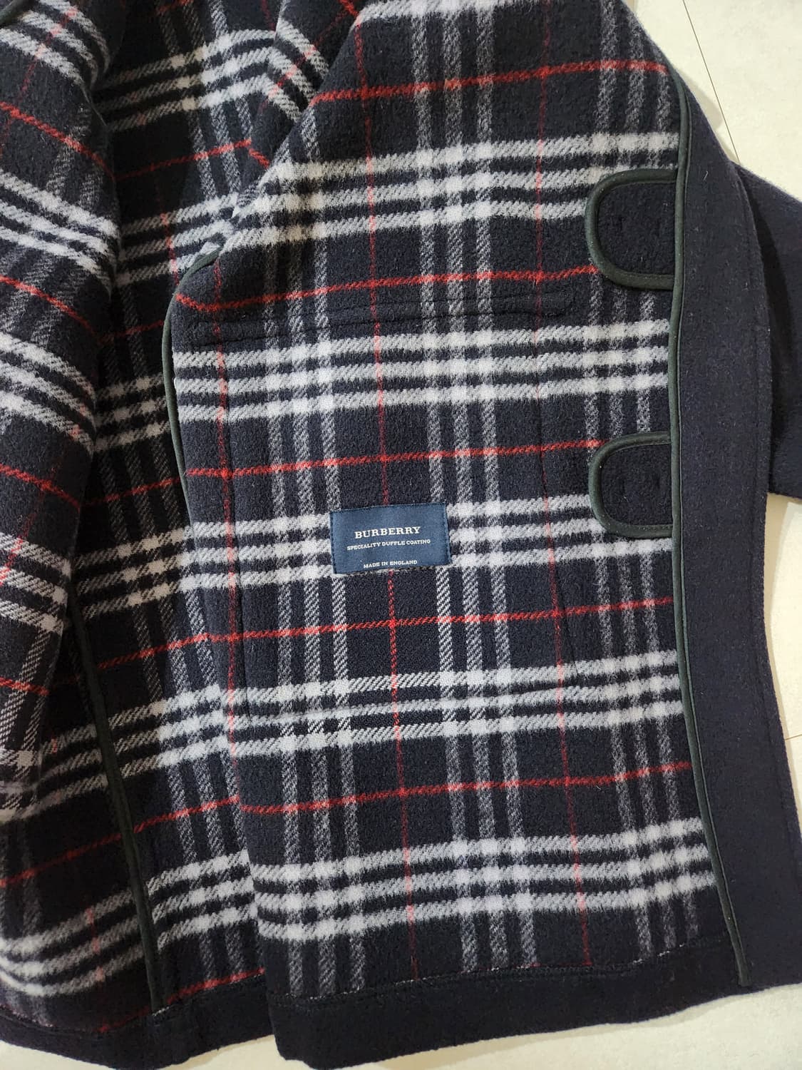 버버리런던 더플코트 울100 잉글랜드 네이비 상품이미지9