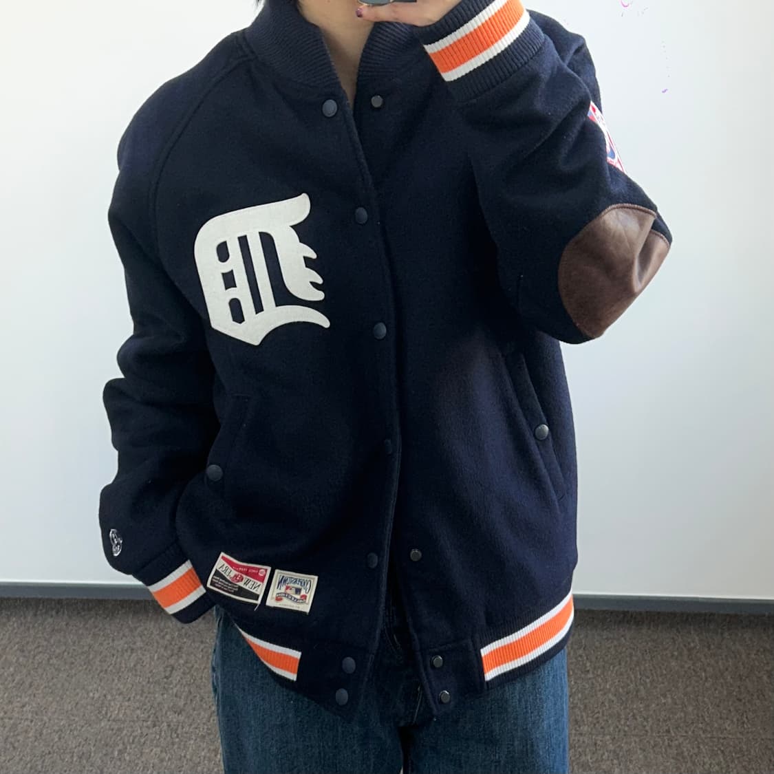 New Era 뉴에라 디트로이트 네이비 바시티 자켓  상품이미지2