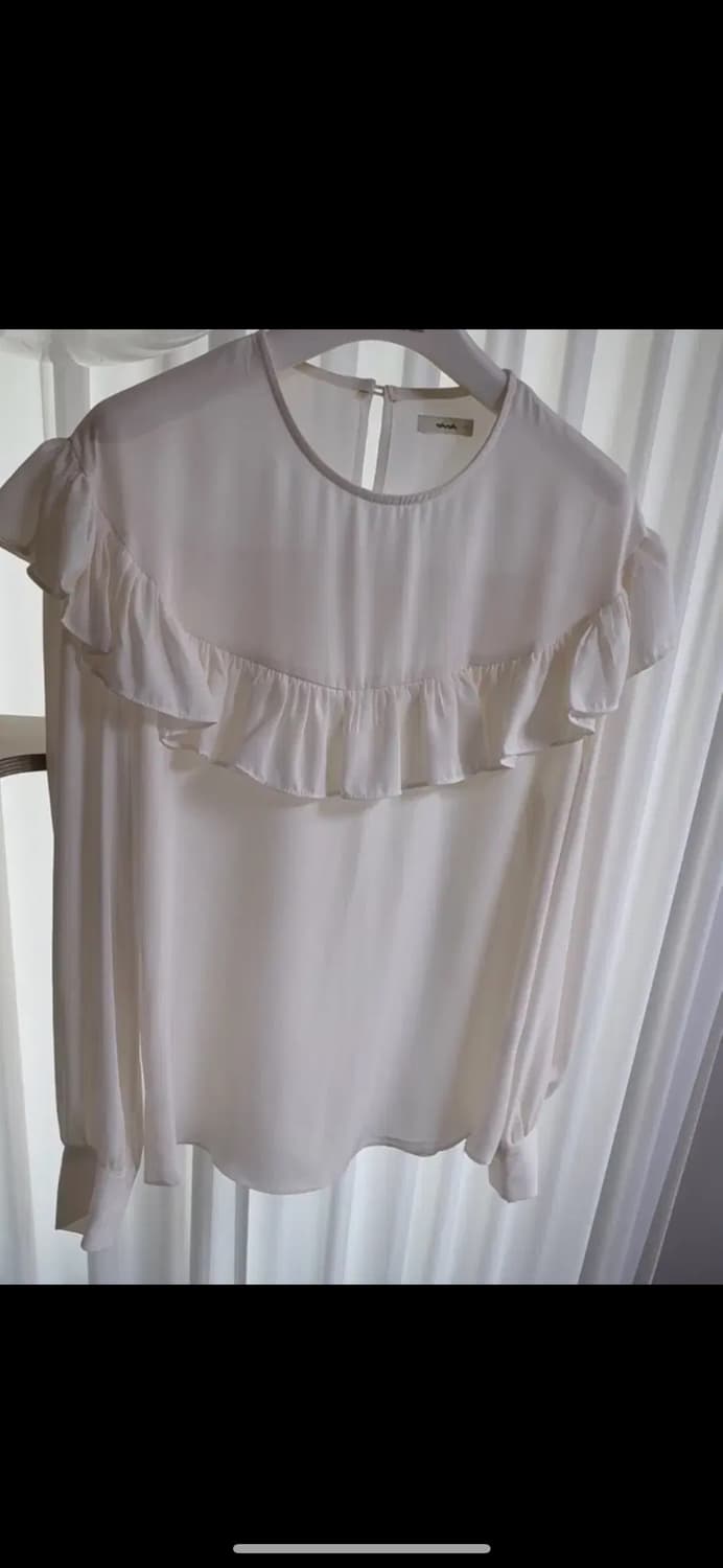 리본타이 나흐 프릴 블라우스 상품이미지1