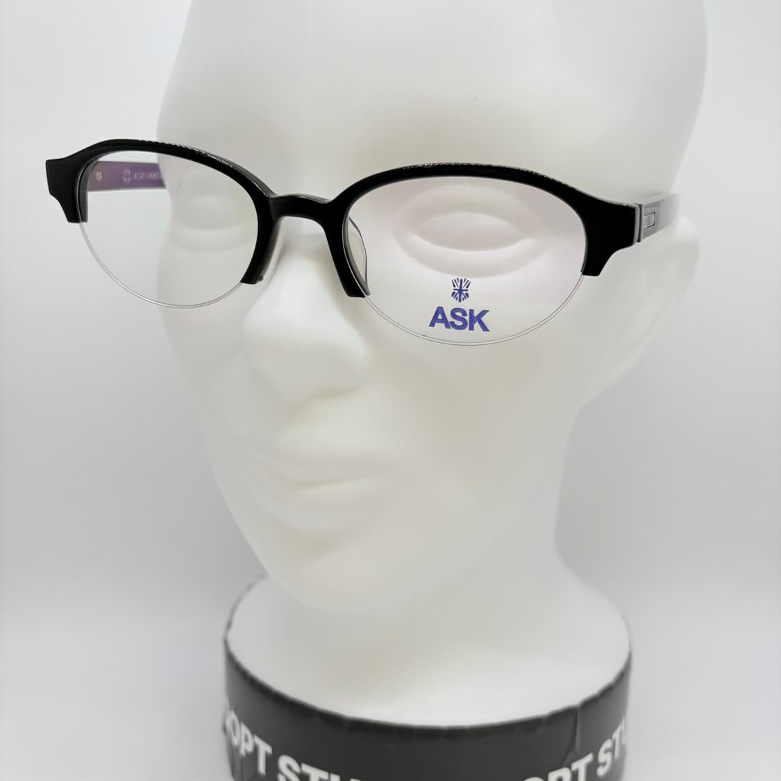 ASK 오벌형 블랙 반뿔테 빈티지안경 상품이미지6
