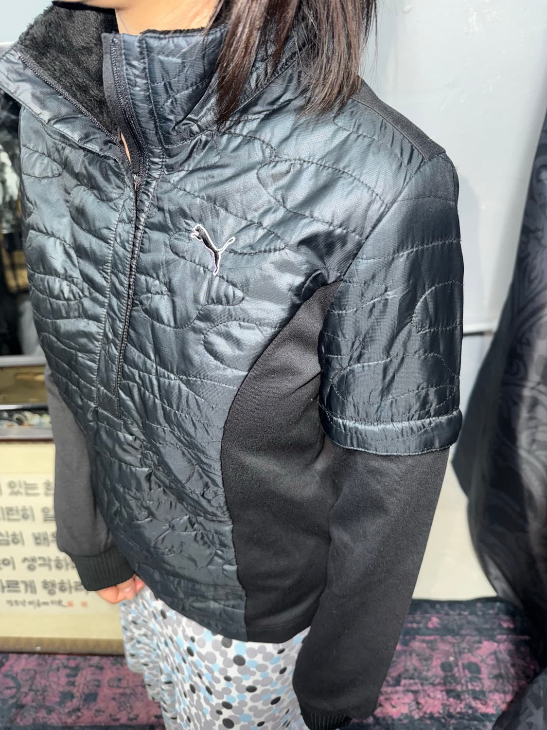 푸마 블랙 퀼팅 집업 / Y2K 스트릿 무드 추천! 상품이미지6