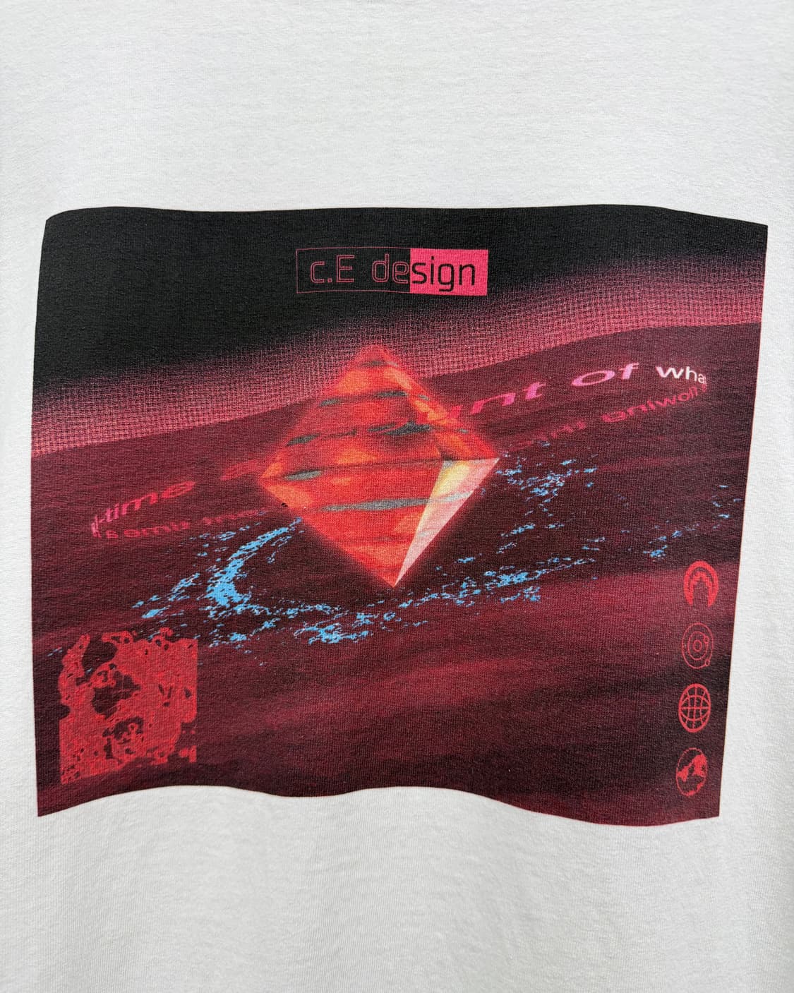 C.E 카브엠트 프린팅 반팔 티셔츠 화이트 상품이미지3