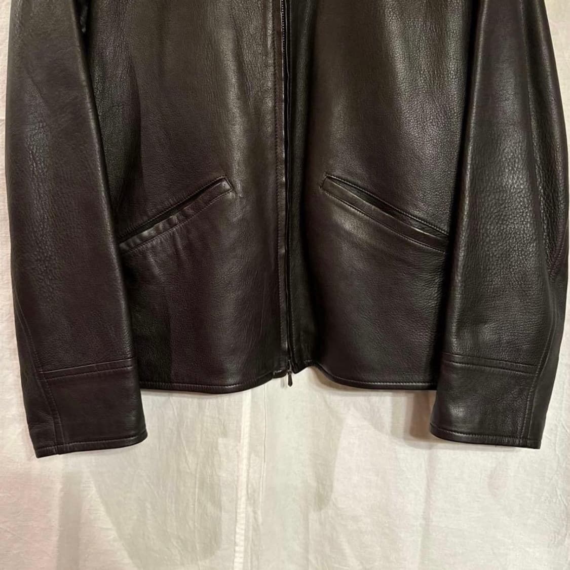 22aw lamb leather short zip jkt 상품이미지4