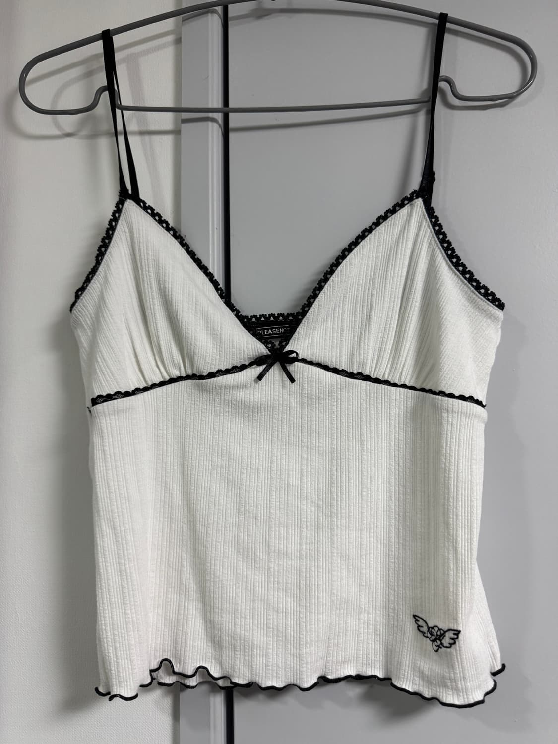 플리즈노팔로우 다니엘 리본 슬리브리스 아이보리  상품이미지1