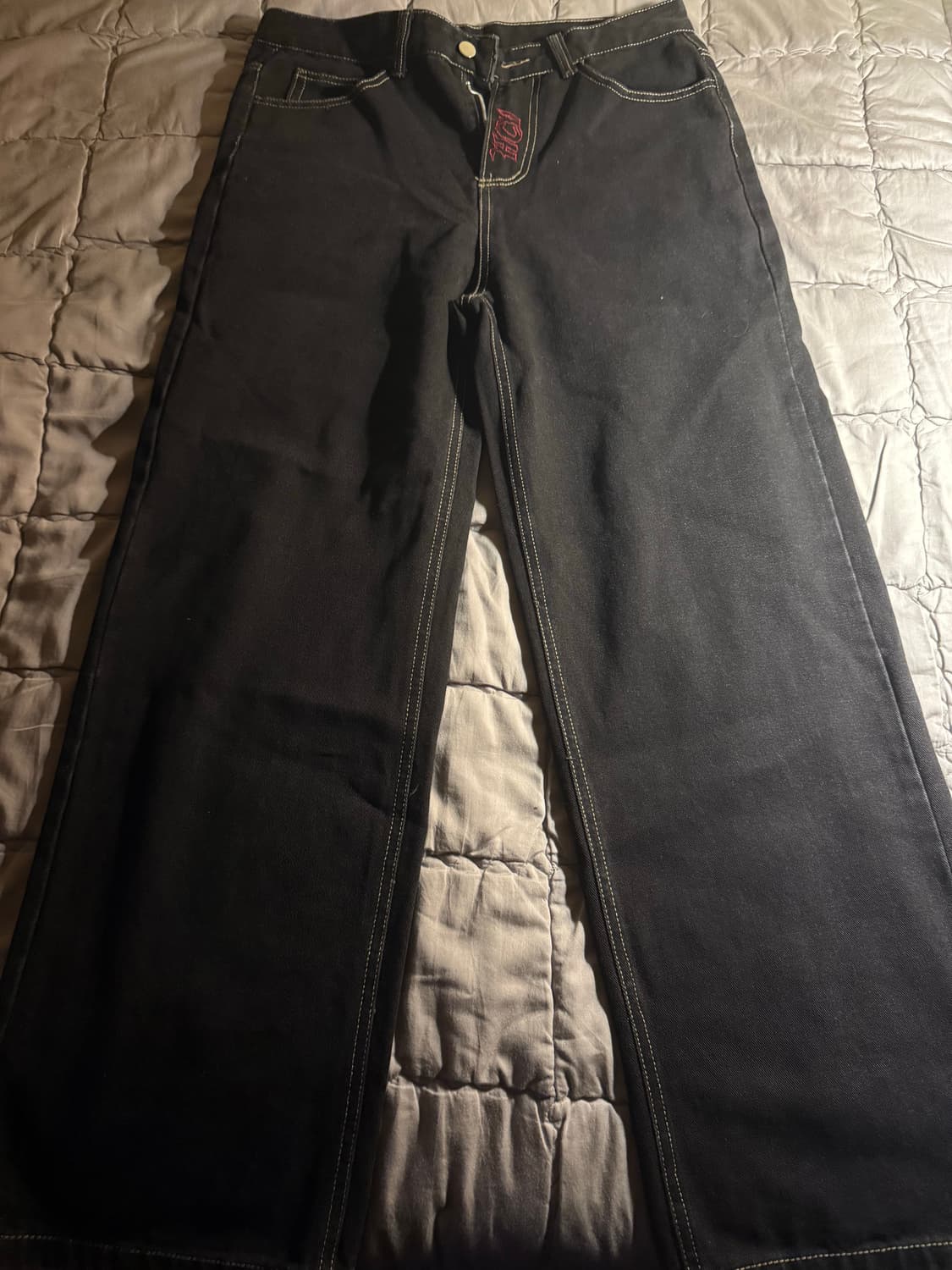 빈티지 워싱 일자 핏 바지 상품이미지2