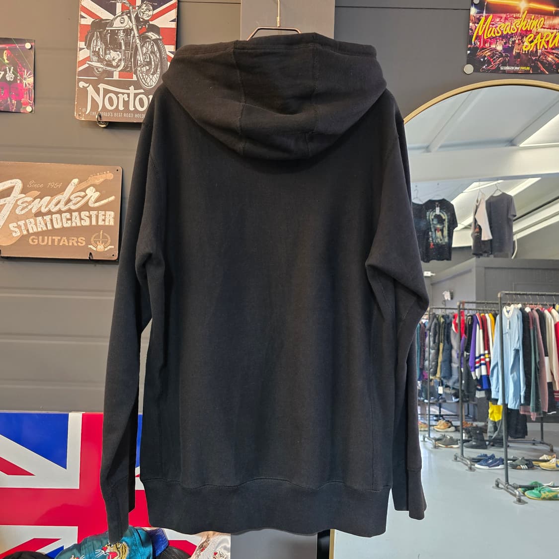 FTC 후드티 블랙 아치로고 자수 오버핏 스트릿 후디 상품이미지2