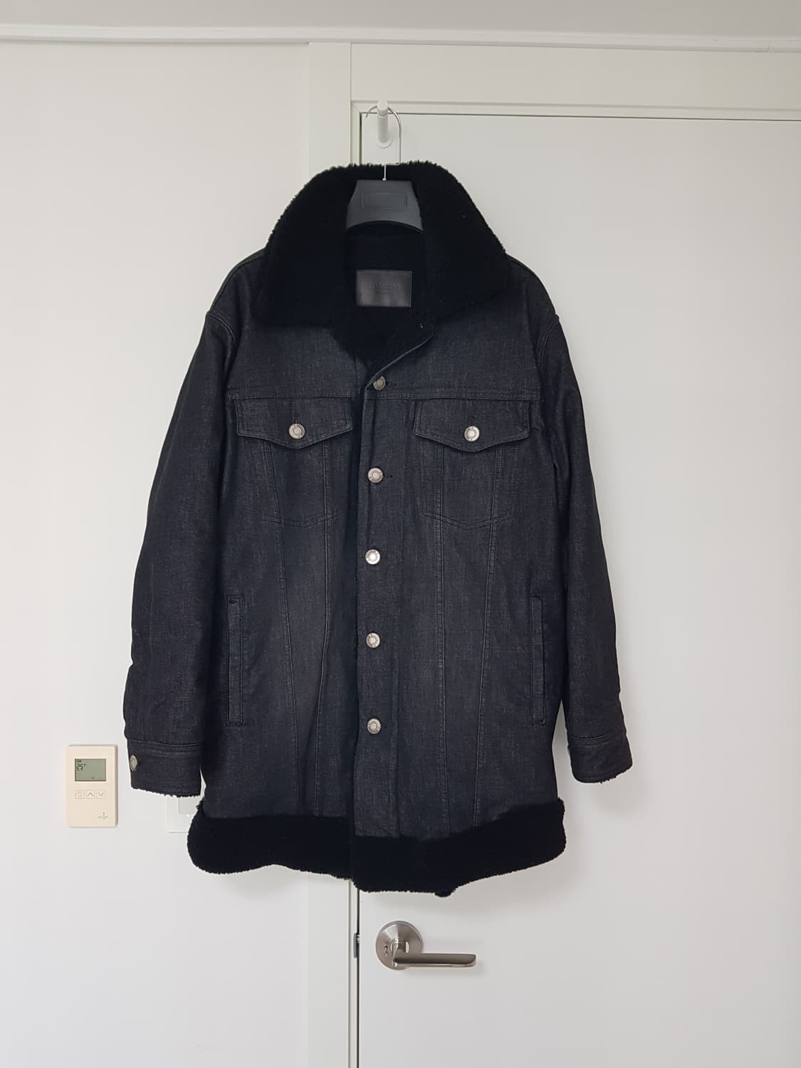 [48] 송지오옴므 천연양모 리버시블 무스탕 데님 트러커 상품이미지1