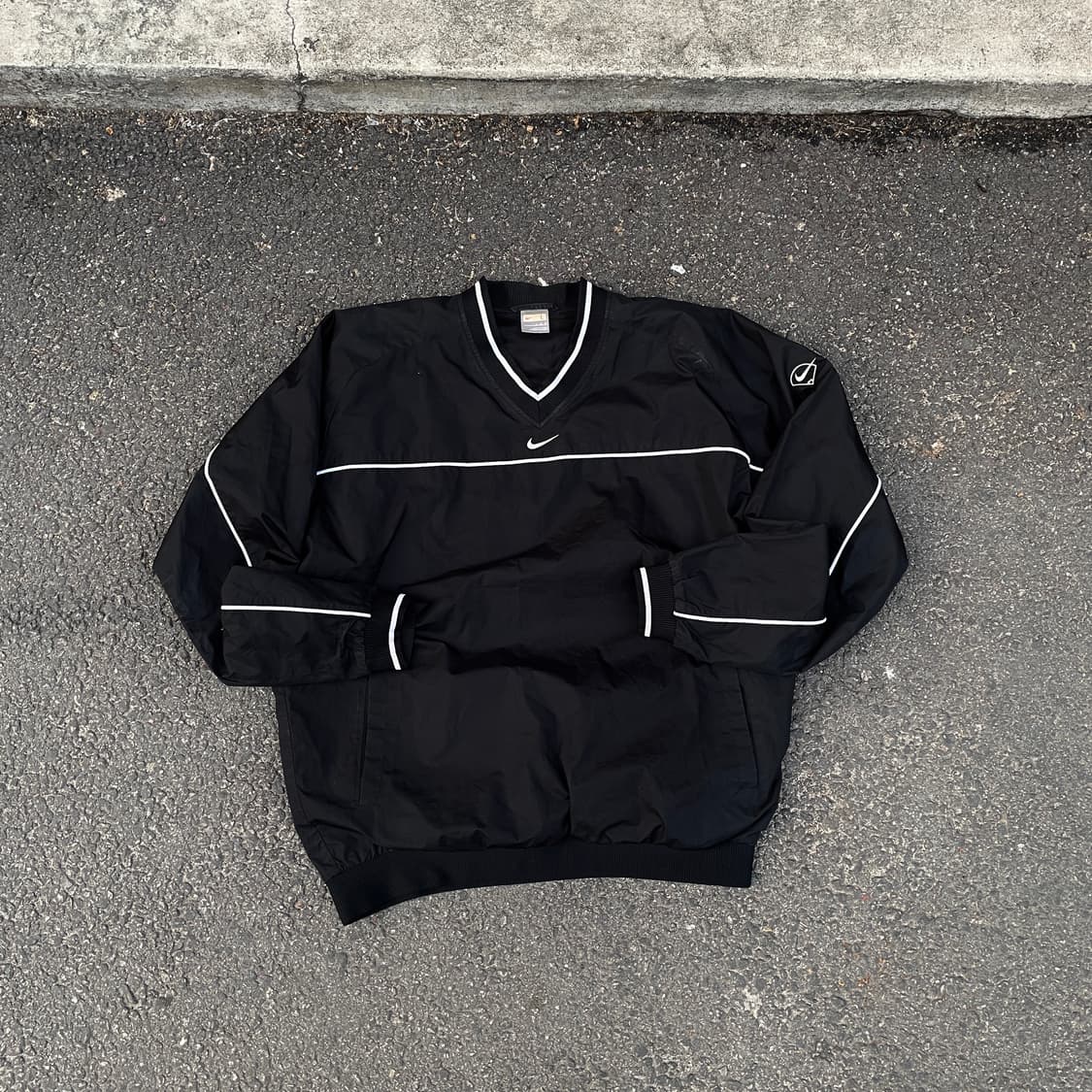 00s 나이키 미드 스우시 자수 올드스쿨 웜업 트랙자켓 바람막이 L 상품이미지1