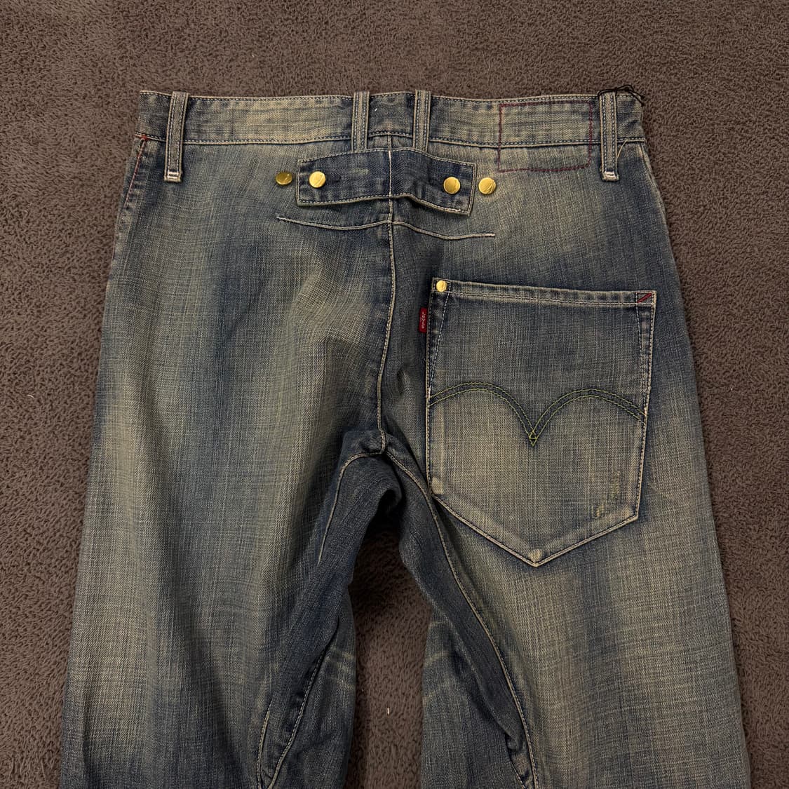 [정품/32] 리바이스 엔지니어드진 워싱 데님 와이드 팬츠 상품이미지1