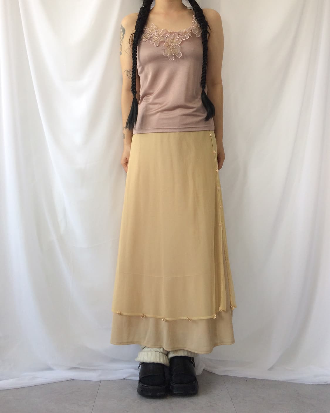 Flower patch point sleeveless 상품이미지5