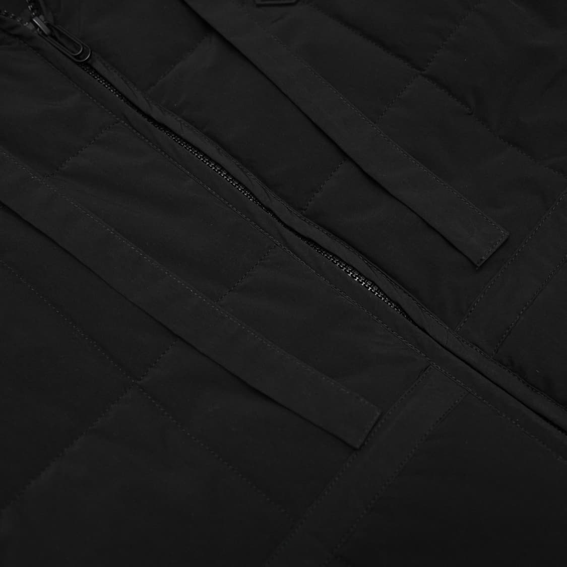 [L] 오프화이트 퀄티드 후드 자켓 블랙 상품이미지5