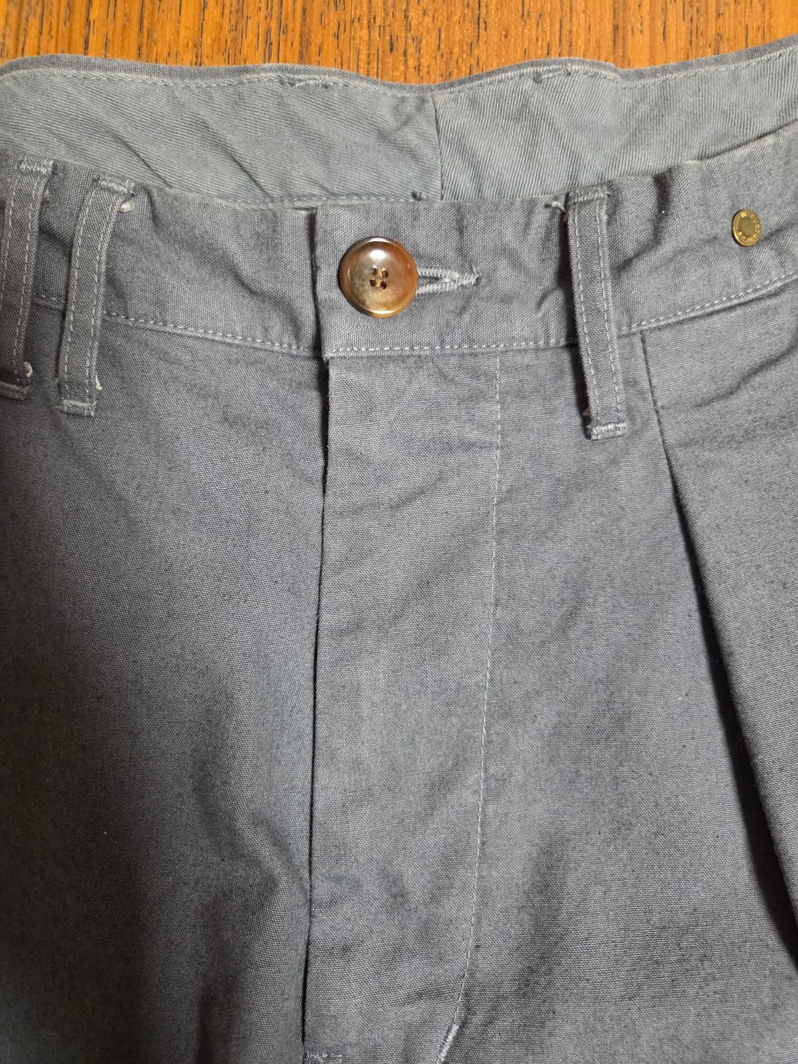 Anachronorm 블루 그레이 핀턱 와이드 팬츠 상품이미지3