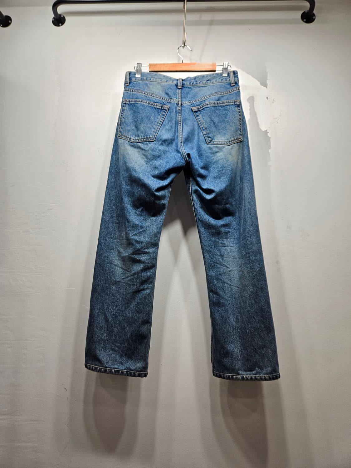 유니폼브릿지(Uniform Bridge) 워싱 스티치 스트레이트 청바지  상품이미지7