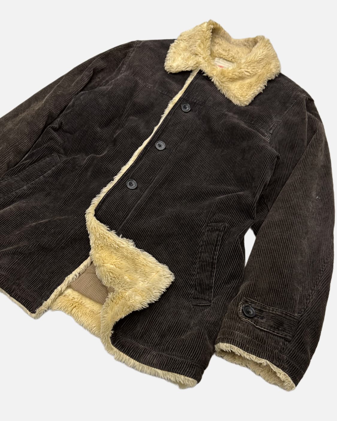 brown corduroy fur lining jacket 상품이미지3