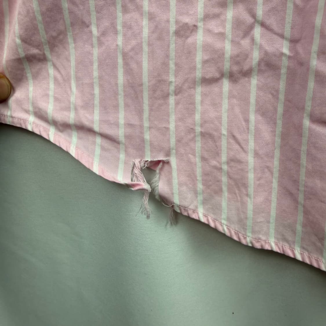 (44) 폴로 랄프로렌 커스텀핏 핑크 스트라이프 반팔 셔츠 상품이미지6