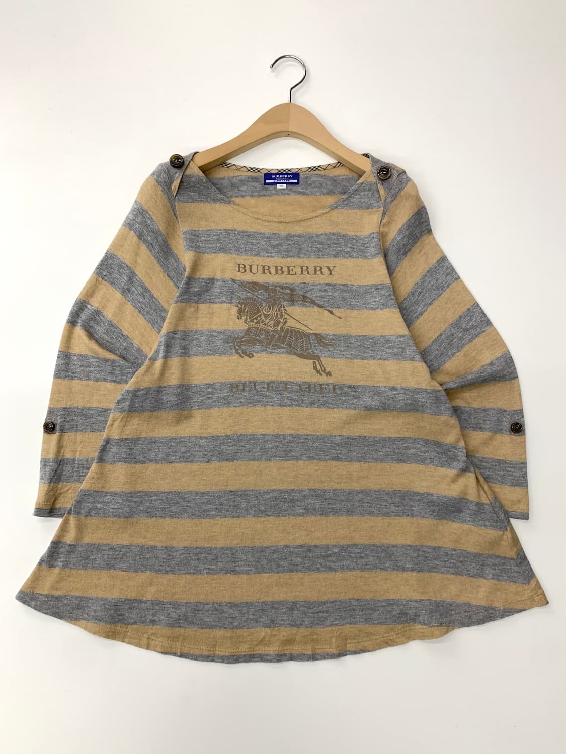 Burberry 버버리 블루라벨 그레이-베이지 단가라 원피스 상품이미지4