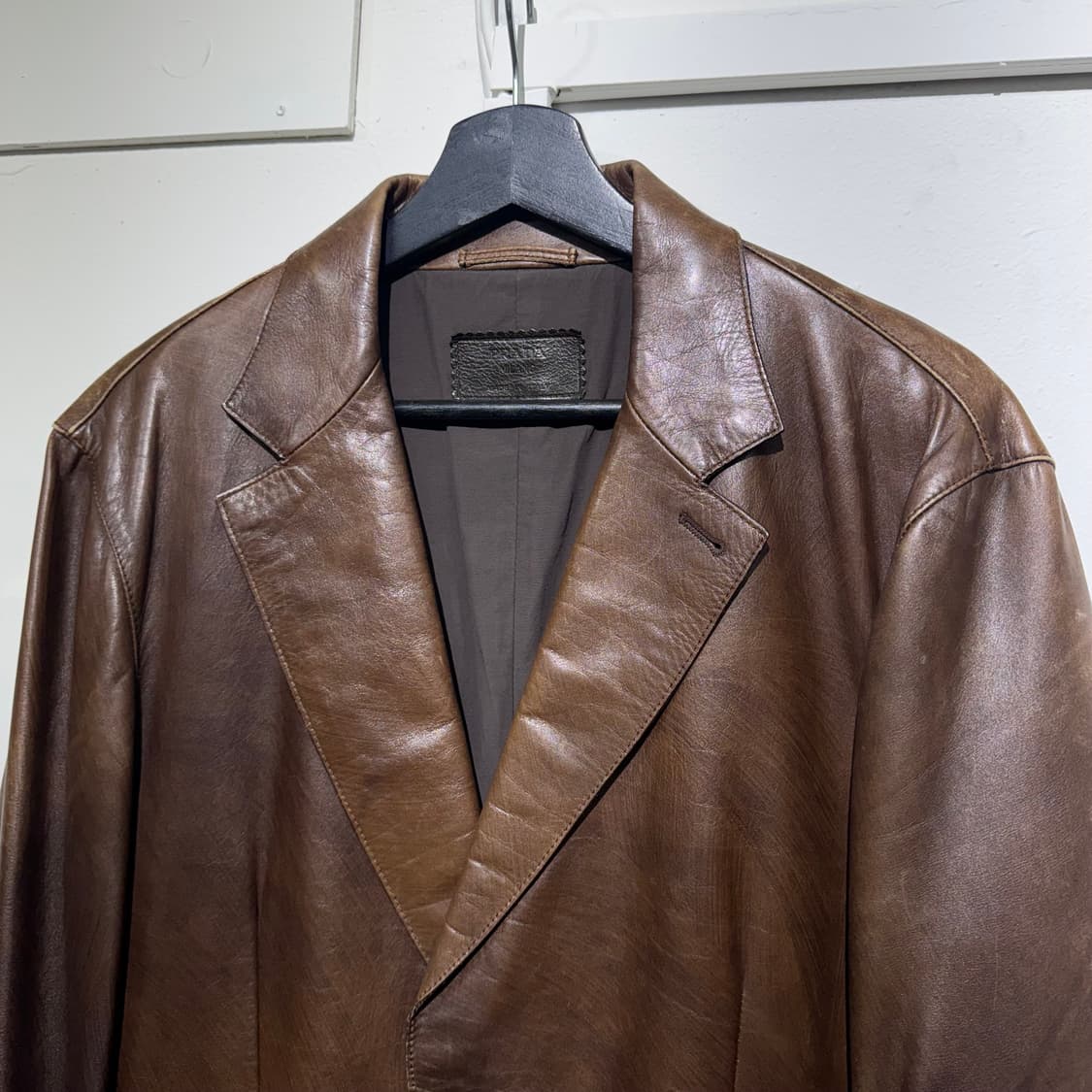 [50] 빈티지 프라다 레더 블레이저 상품이미지2