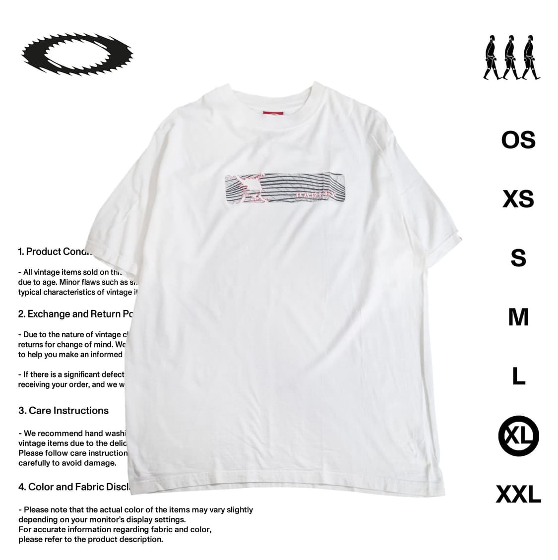 오클리 소프트웨어 스컬로고 프린팅 반팔티셔츠 XL사이즈 상품이미지1