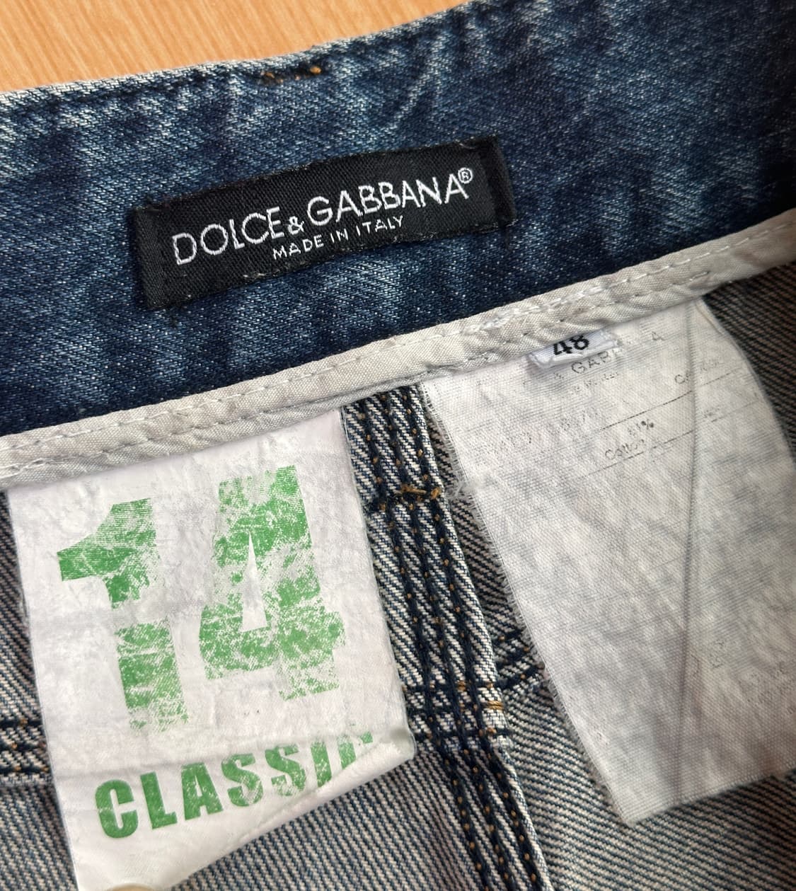 돌체앤가바나 정품 실버 플레이트 빈티지 중청 스트레이트 데님 상품이미지7