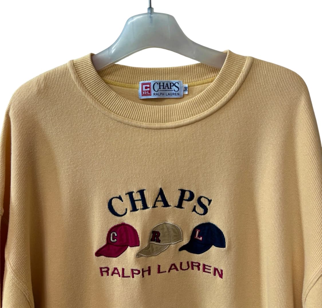 90s 챕스 랄프로렌 3-CAP 크루넥 셔츠 상품이미지2