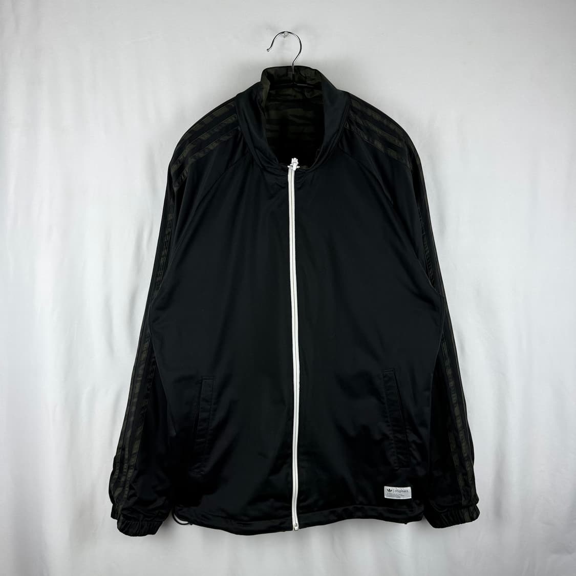 115) 아디다스 지브라 카키 삼선 리버시블 양면 자켓 상품이미지5