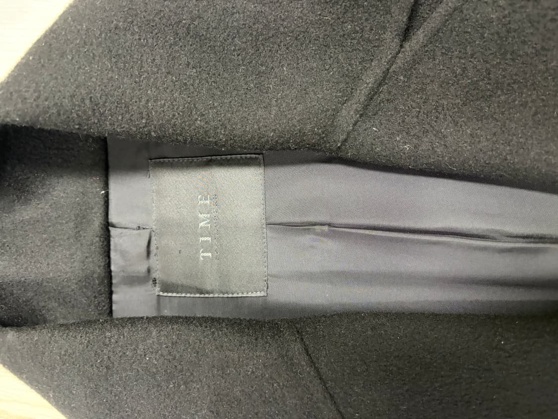 TIME 타임 블랙 건플랩 로브 코트  풀셋 상품이미지7