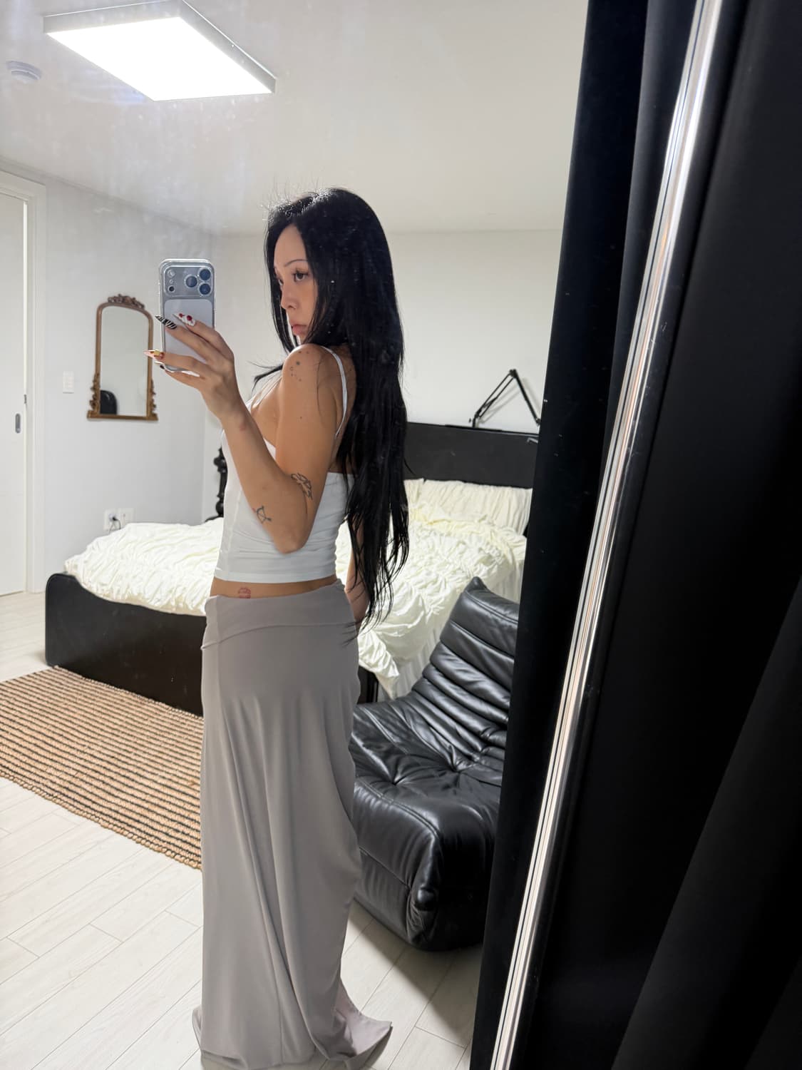 Odor jersey  skirt 상품이미지3