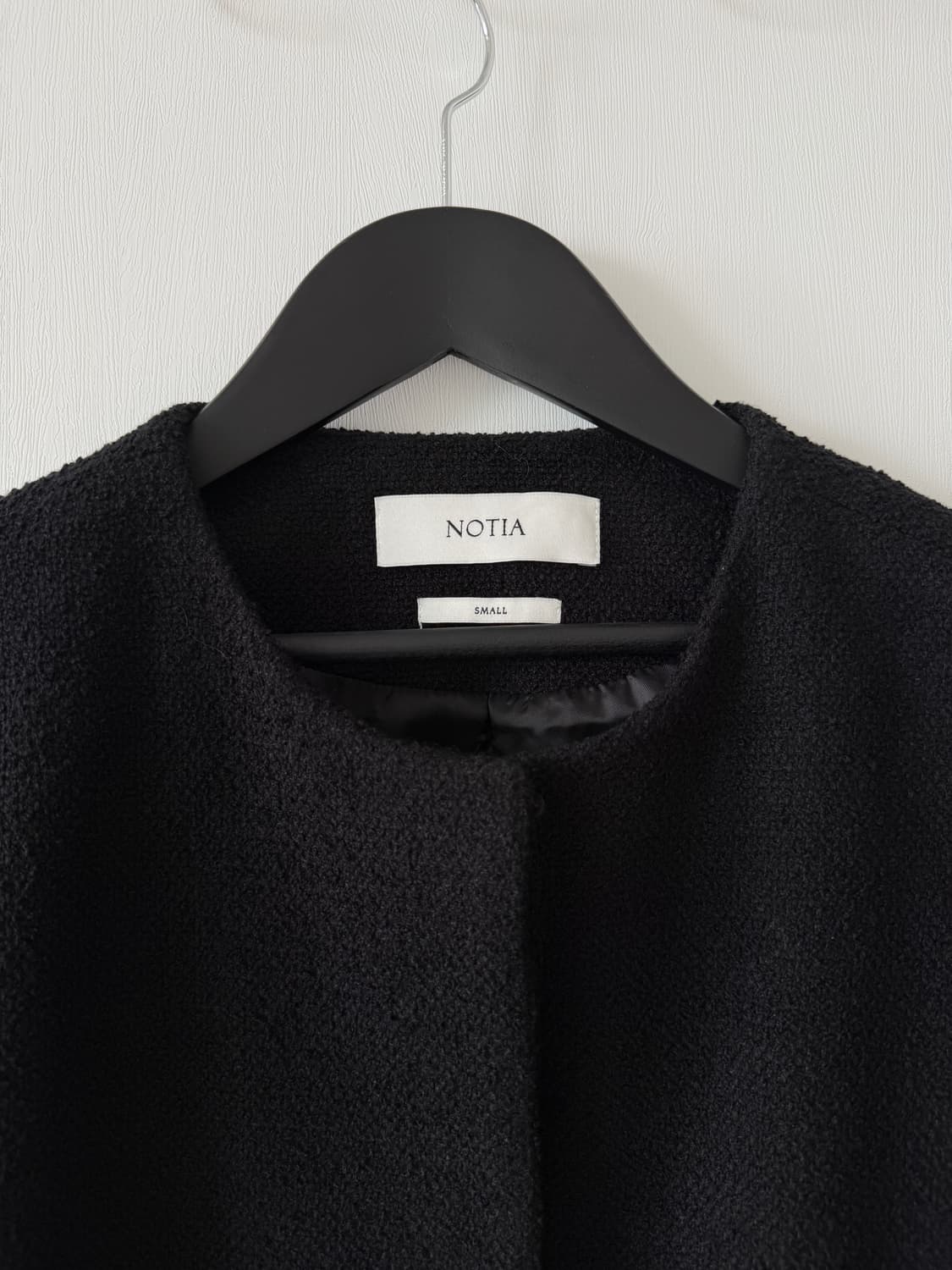 노티아 NOTIA 트위드 자켓 (블랙/M) 상품이미지4