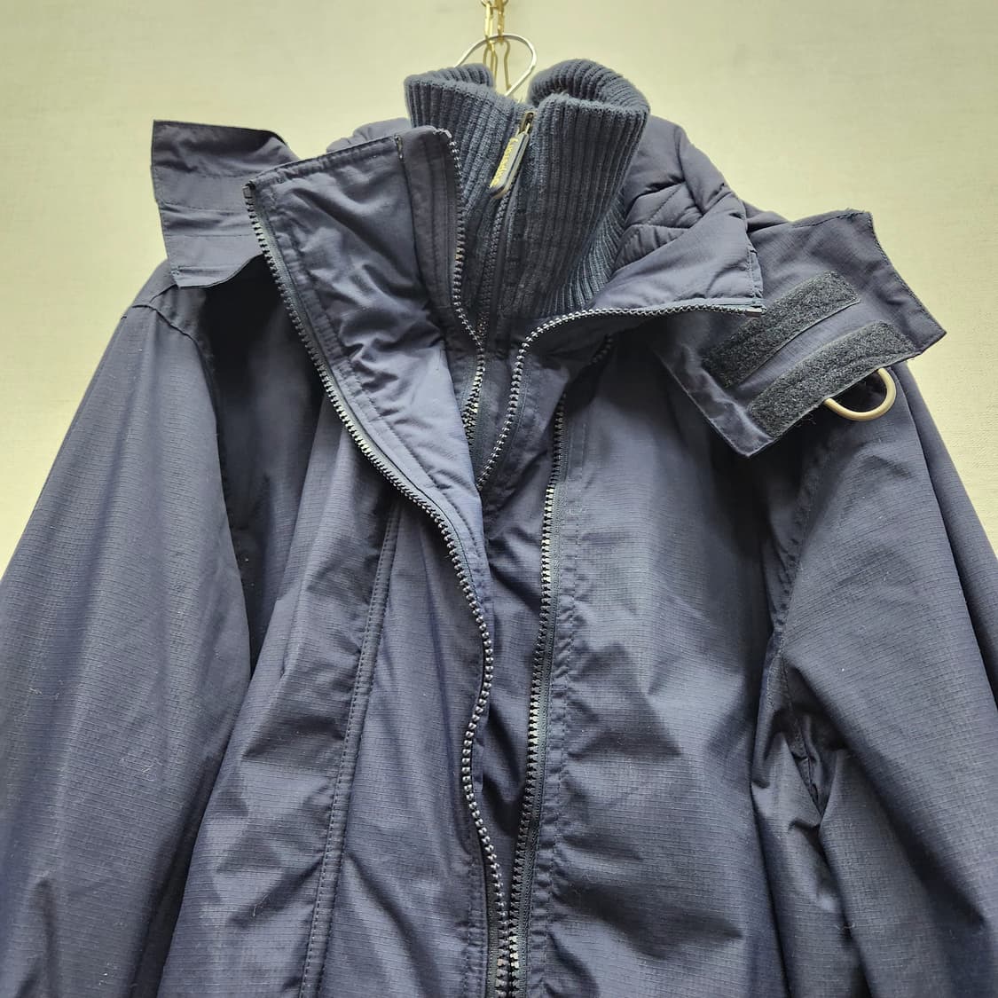 슈퍼드라이브 로고 3중지퍼 후드 기모 스트링자켓 M(L) 상품이미지3