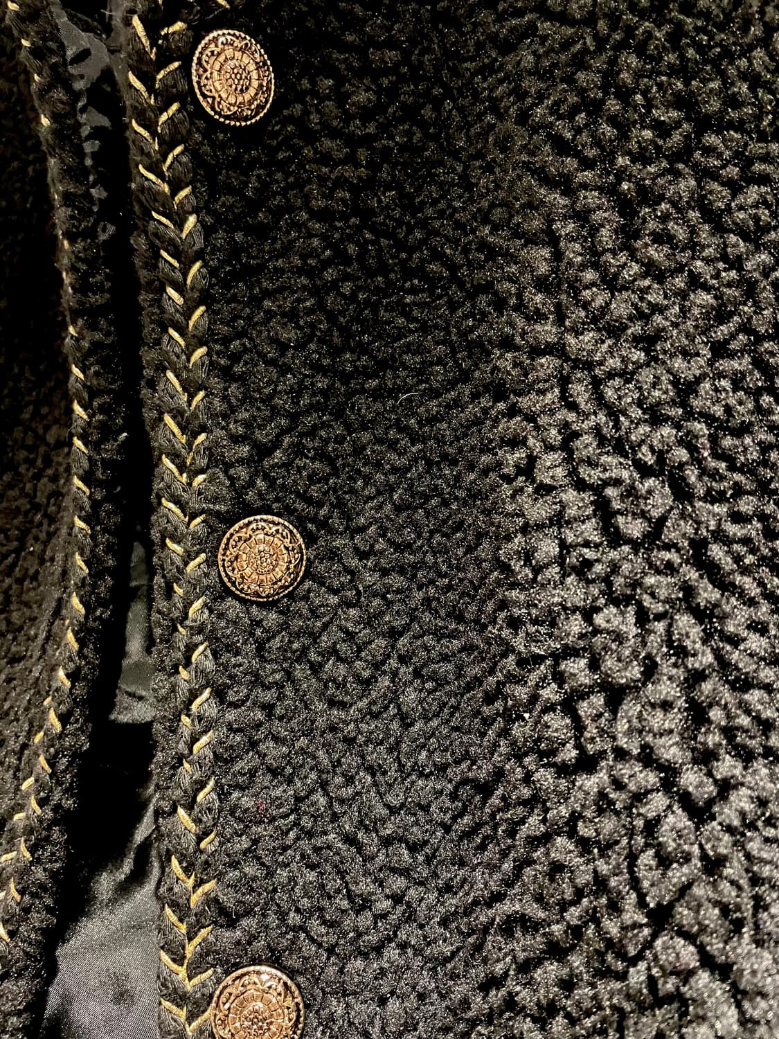 블랙 트위드 뽀글이(플리스) 자켓 상품이미지2